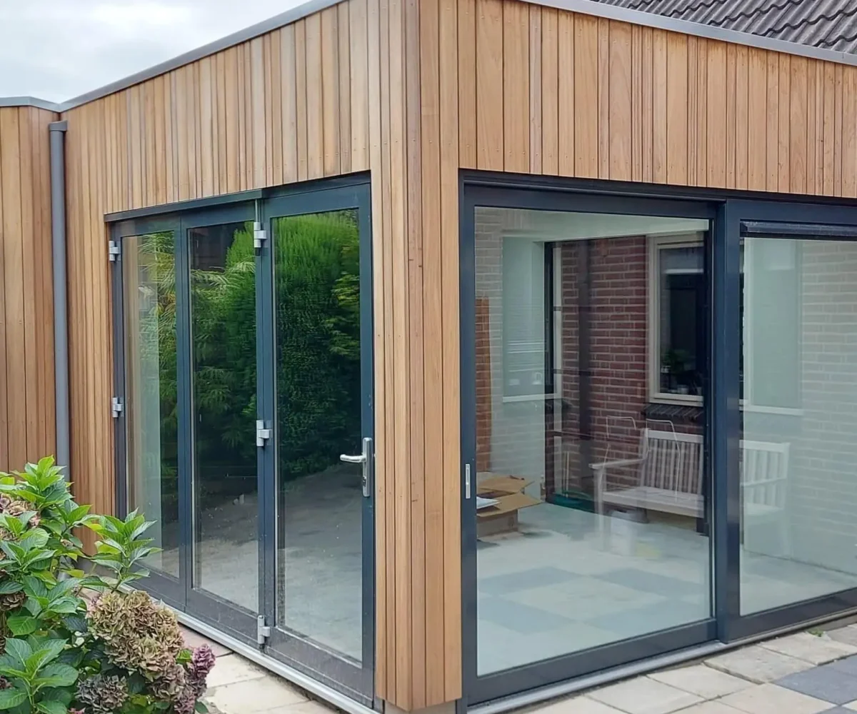 Aluminium kozijnen uitbouw